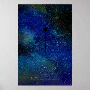 Poster Les voyageurs, atteignant pour les étoiles,