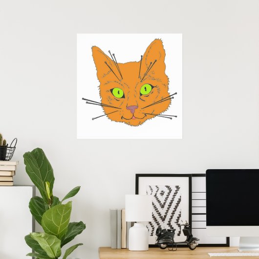 Poster Les Whiskers de chat (Bureau à domicile)