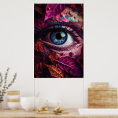 Poster Les Yeux Parsemés De Couleurs Vibrantes Des Feuill (Cuisine)