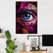 Poster Les Yeux Parsemés De Couleurs Vibrantes Des Feuill (Bureau à domicile)