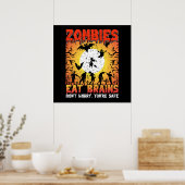 Poster Les zombies mangent des cerveaux (Cuisine)