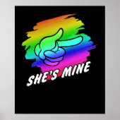 Poster Lesbian Couple Im Hers Shes Mine LGBT Matchs (Devant)