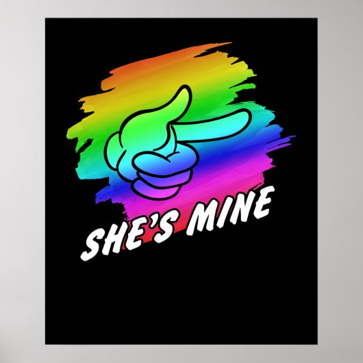 Poster Lesbian Couple Im Hers Shes Mine LGBT Matchs (Devant)