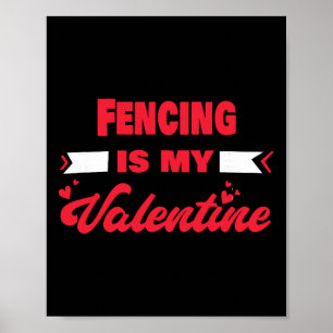 Poster L'escrime est mon Valentin Saint-Valentin drôle cl