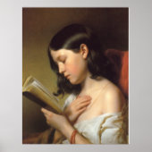 Poster Lesendes Mädchen (Devant)