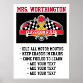 Poster leslokaal regels automatisch racen - SRF (Voorkant)