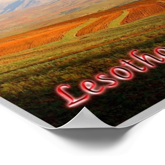 Poster Lesotho - Paysage - (Coin)
