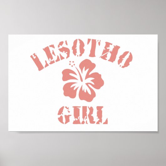 Poster Lesotho Rose Girl (Devant)