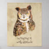 Poster L'espionner avec l'attitude Owl Sassy Attitude Imp (Devant)