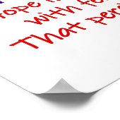 Poster L'Espoir Est La Chose Avec Les Plumes (Coin)