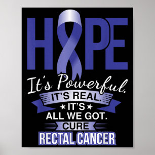 Poster L'Espoir Est Puissant Cancer Rectal T Chemise Et C