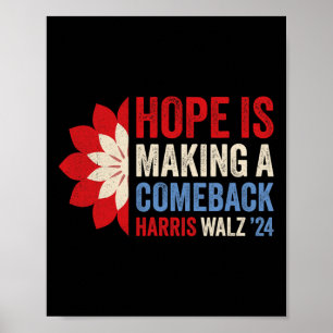 Poster L'espoir fait un retour Kamala Harris Tim Wheime