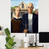 Poster L'Esprit Agricole, Grant Wood American Gothic (Bureau à domicile)