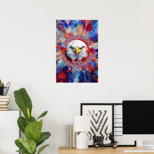 Poster L'Esprit de 1776, 2026 L'aigle rouge de feu d'Amér