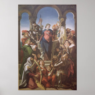 Poster L'esprit de chevalerie, vers 1845