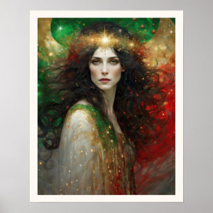 Poster L'esprit de Noël belle femme