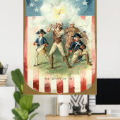 Poster L'esprit du drapeau des États-Unis de 76 batteurs  (Bureau à domicile)