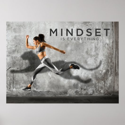 Poster L'Esprit Est Tout - Fitness Girl Running (Devant)