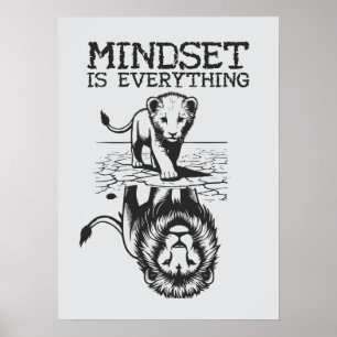 Poster L'Esprit Est Tout, Lion Chat - Gym, Succès