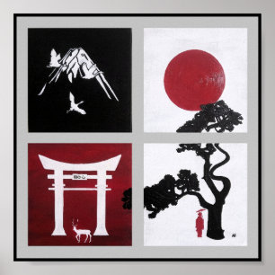 Poster L'esprit japonais Peinture de Alfred Fox