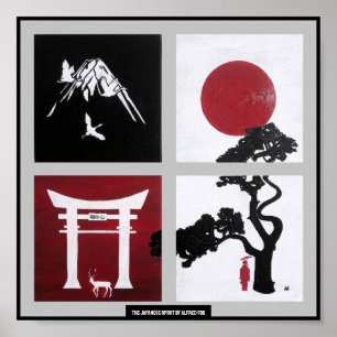 Poster L'esprit japonais Peinture par Alfred Fox