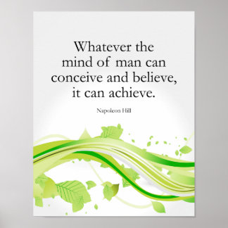 Poster L'Esprit Peut Atteindre Une Citation Motivationnel