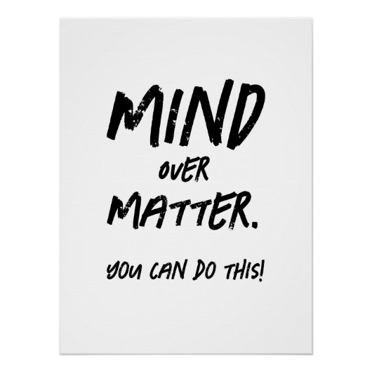 Poster L'esprit sur la matière Motivation Exercice Fitnes (Devant)