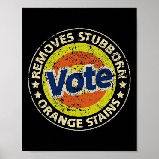 Poster Lessive anti-trump Vote Cadeaux drôles (Devant)