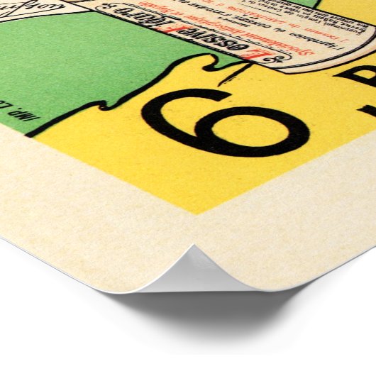 Poster Lessive Figaro Soap Lessive Détergent Vieux Paris (Coin)