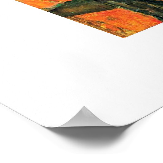 Poster L'Estaque Aux Toits Rouges Par Paul Cezanne (Coin)