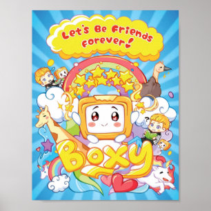 Poster Let39 ; s Soyez des amis pour toujours Boxy