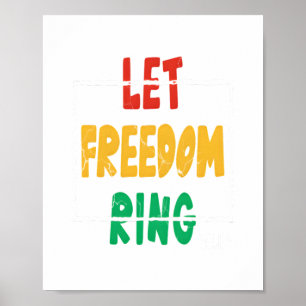 Poster Let Freedom Ring, Citation de MLK, Histoire des No