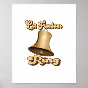 Poster Let Freedom Ring Retro Bell Vintage