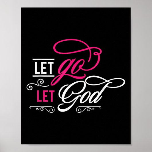 Poster Let Go And Let God - Christian (Devant)