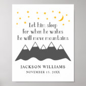 Poster Let Him Sleep Name Nursery Wall Art (Devant)