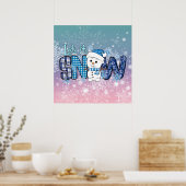 Poster Let It Snow Snowflakes (Cuisine)
