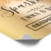 Poster Let Love Sparkle Modern Gold Envoyer Mariage Signa (Coin)