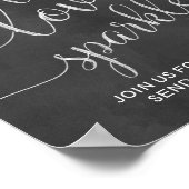 Poster Let Love Sparkle Send Off Chalkboard Mariage Signe (Coin)