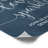 Poster Let Love Sparkle Send Off Chalkboard Mariage Signe (Coin)