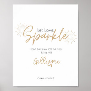 Poster Let Love Sparkle Sparkler Envoyer l'affiche Imprim
