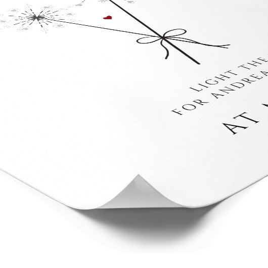 Poster Let Love Sparkle - Sparkler Sendoff Mariage Décont (Coin)