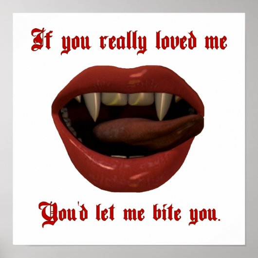 Poster Let Me Bite You (Devant)