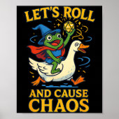 Poster Let’s Roll And Cause Chaos Frog Wizard Goose Rpg A (Devant)
