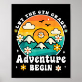 Poster Let The 6th Grade Adventure Begin Retro First Day (Devant)