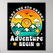 Poster Let The 6th Grade Adventure Begin Retro First Day (Devant)