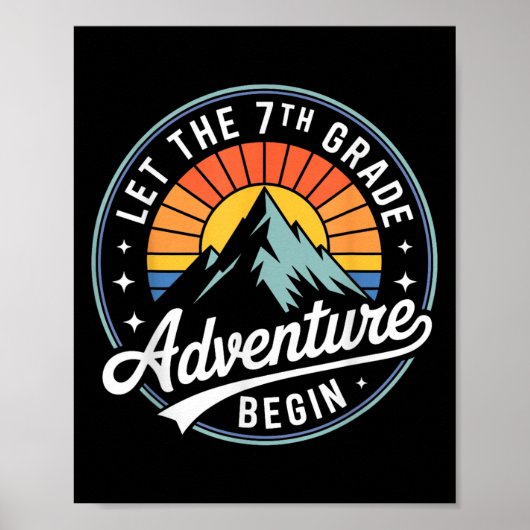 Poster Let The 7th Grade Adventure Begin Back To School S (Devant)