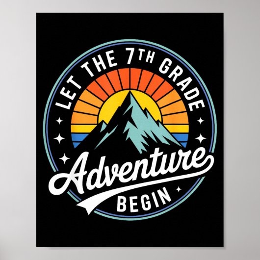 Poster Let The 7th Grade Adventure Begin Back To School S (Devant)