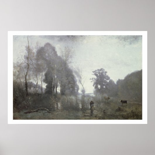 Poster L'étang de Ville d'Avray, 1868 (huile sur toile) (Devant)