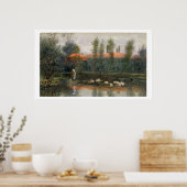 Poster L'étang de William Morris fonctionne à l'abbaye de (Cuisine)