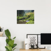 Poster L'étang promenade avec pont de lune (Bureau à domicile)